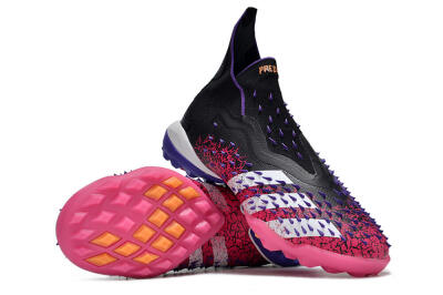 Adidas Predator Freak+ TF Football Shoes - Black/Purple/Pink