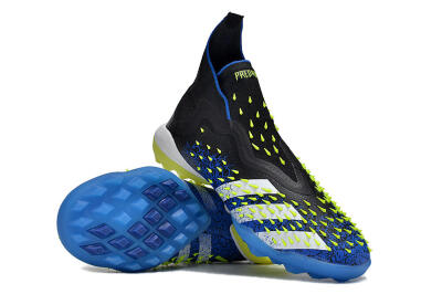 Adidas Predator Freak+ TF Football Shoes - Black/Blue/Green