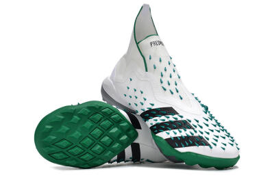 Adidas Predator Freak+ TF Football Shoes - White/Green/Black