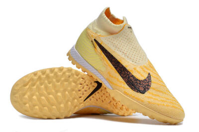 Nike Phantom GX Elite DF Link TF Football Shoes - Yellow/Black/Brown