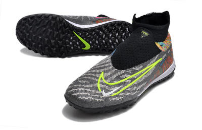 Nike Phantom GX Elite TF Football Shoes - Grey/Green/Black/Rainbow