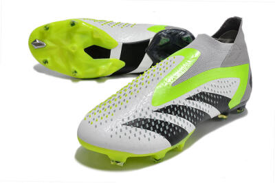 Adidas Predator Accuracy+ FG Football Boots - White/Black/Green