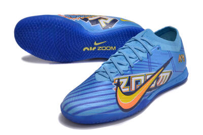Nike Air Zoom Mercurial Vapor 15 Elite IC Football Shoes - Blue/Yellow/Black