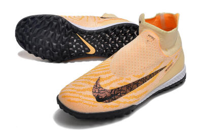 Nike Phantom GX Elite DF Link TF Football Shoes - Yellow/Black/Pink