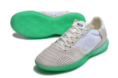 Nike StreetGato IC Football Shoes - Grey/White/Green