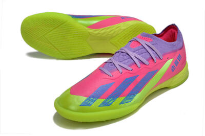 Adidas X Crazyfast.1 IC Football Shoes - Pink/Purple/Blue/Green