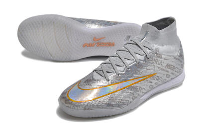 Nike Air Zoom Mercurial Superfly 9 Elite IC Football Shoes - Silver/Gold