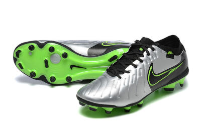 NikeTiempo Legend 10 Elite FG Football Boots - Silver/Black/Blue