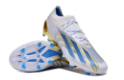 Adidas X Crazyfast.1 FG Football Boots - White/Blue/Gold