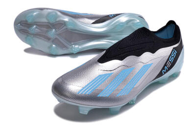 Adidas X Crazyfast+ FG Football Boots - Silver/Blue/Black