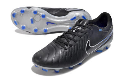 Nike Tiempo Legend 10 Academy FG Football Boots - Black/White/Blue