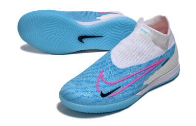 Nike Phantom GX Elite DF IC Football Shoes - Blue/White/Pink