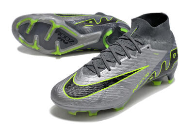 Nike Air Zoom Mercurial Superfly 9 Elite FG Football Boots - Grey/Silver/Black/Green