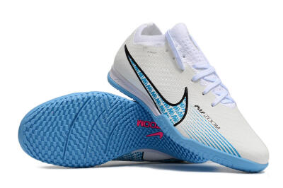 Nike Air Zoom Mercurial Vapor 15 Elite IC Football Shoes - White/Blue/Black