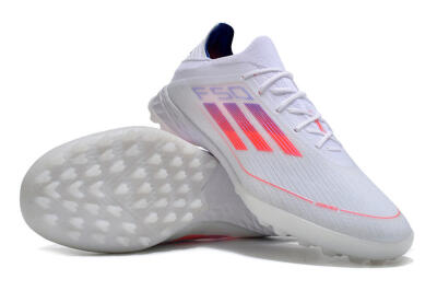 Adidas F50 Adizero TF Football Shoes - White/Red/Blue