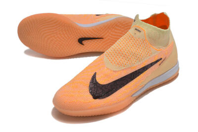 Nike Phantom GX Elite DF Link IC Football Shoes - Orange/Pink/Black