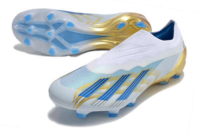 Adidas X Crazyfast.1 FG Football Boots - White/Blue/Gold