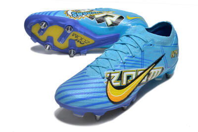Nike Air Zoom Mercurial Vapor 15 Elite SG Football Boots - Blue/Yellow/Orange/White