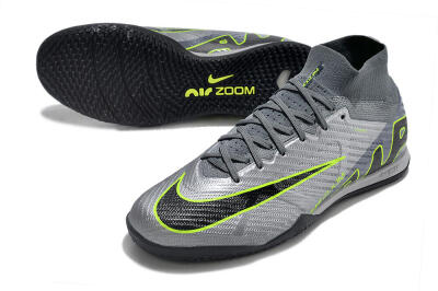 Nike Air Zoom Mercurial Superfly 9 Elite IC Football Shoes - Silver/Grey/Black/Green