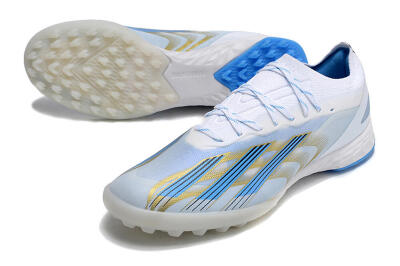Adidas X Crazyfast.1 TF Football Shoes - White/Blue/Gold
