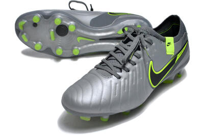 Nike Tiempo Legend 10 Elite FG Football Boots - Silver/Grey/Yellow