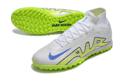 Nike Air Zoom Mercurial Superfly 9 Elite TF Football Shoes - White/Blue/Yellow