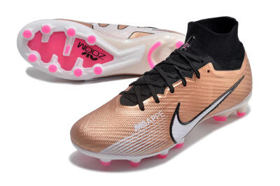 Nike Air Zoom Mercurial Superfly 9 Elite AG Football Boots - Gold/Black/White