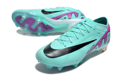 Nike Air Zoom Mercurial Vapor 15 Elite SG Football Boots - Turquoise/Black/White/Purple