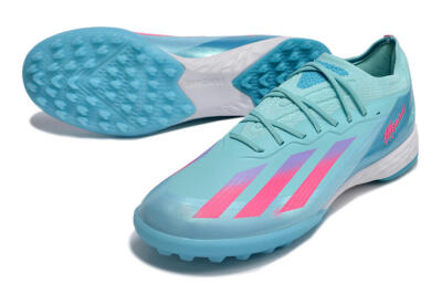 Adidas X Crazyfast.1 TF Football Shoes - Jade/Pink/Purple