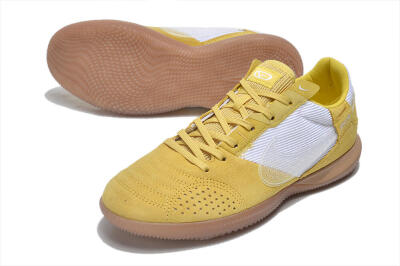 Nike Street Gato IC Football Shoes - White/Yellow/Brown