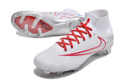 Nike Air Zoom Mercurial Superfly 9 Elite FG Football Boots - White/Red/Silver