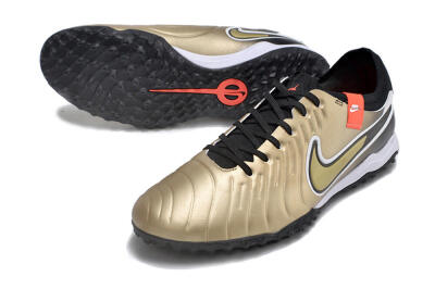 Nike Tiempo Legend 10 TF Football Shoes - Gold/White/Black