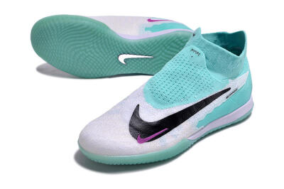 Nike Phantom GX Elite DF Link IC Football Shoes - White/Jade/Black/Purple
