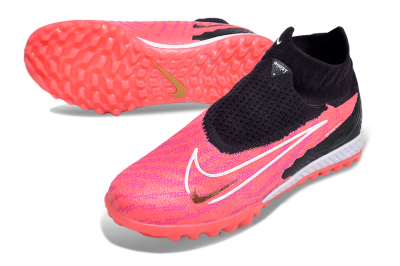 Nike Phantom GX Elite DF Link TF Football Shoes - Pink/Gold/White/Black