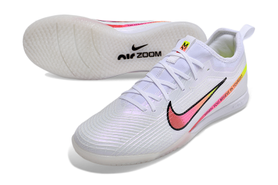 Nike Air Zoom Mercurial Vapor 15 Pro IC Football Shoes - White/Pink/Black/Yellow