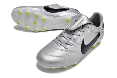 Nike The Premier 3 FG Football Boots - Silver/Black/Yellow