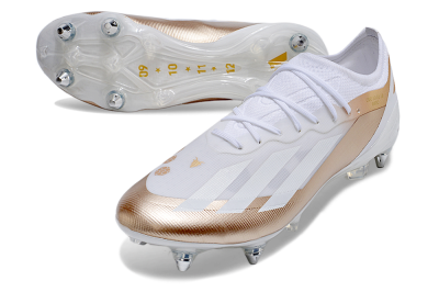 Adidas X Crazyfast.1 SG Football Boots - White/Gold/Silver