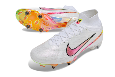Nike Air Zoom Mercurial Superfly 9 Elite SG Football Boots - White/Pink/Black/Yellow/Gold