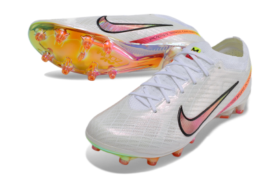 Nike Air Zoom Mercurial Vapor 15 Elite AG Football Boots - White/Pink/Black/Yellow/Gold