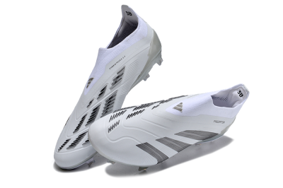 Adidas Predator Accuracy+ FG Football Boots - White/Grey/Silver
