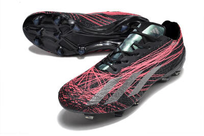 Adidas X Crazyfast Strung+ FG Football Boots - Black/Silver/Pink