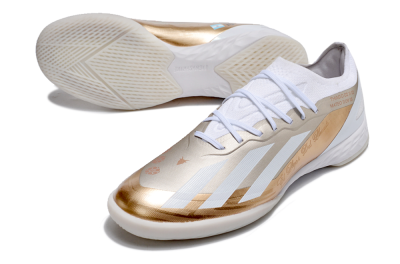 Adidas X Crazyfast.1 IC Football Shoes - Gold/White