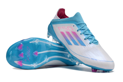 Adidas F50 Adizero FG Football Boots - White/Blue/Pink