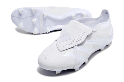 Adidas Predator Elite Foldover Tongue FG Football Boots - White/Beige