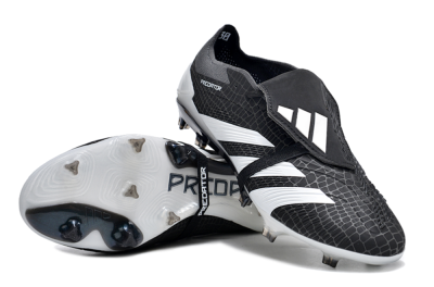 Adidas Predator Elite Foldover Tongue FG Football Boots - Black/White