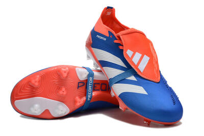 Adidas Predator Elite Foldover Tongue FG Football Boots - Blue/White/Red