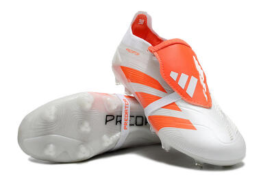 Adidas Predator Elite Foldover Tongue FG Football Boots - Beige/White/Red