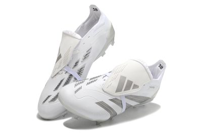 Adidas Predator Elite Foldover Tongue FG Football Boots - White/Grey