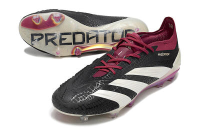 Adidas Predator Elite FG Football Boots - Black/White/Purple