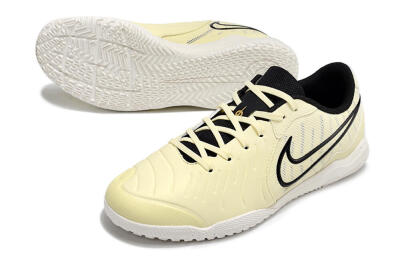 Nike Tiempo Legend 10 Academy IC Football Shoes - Beige/Black/White